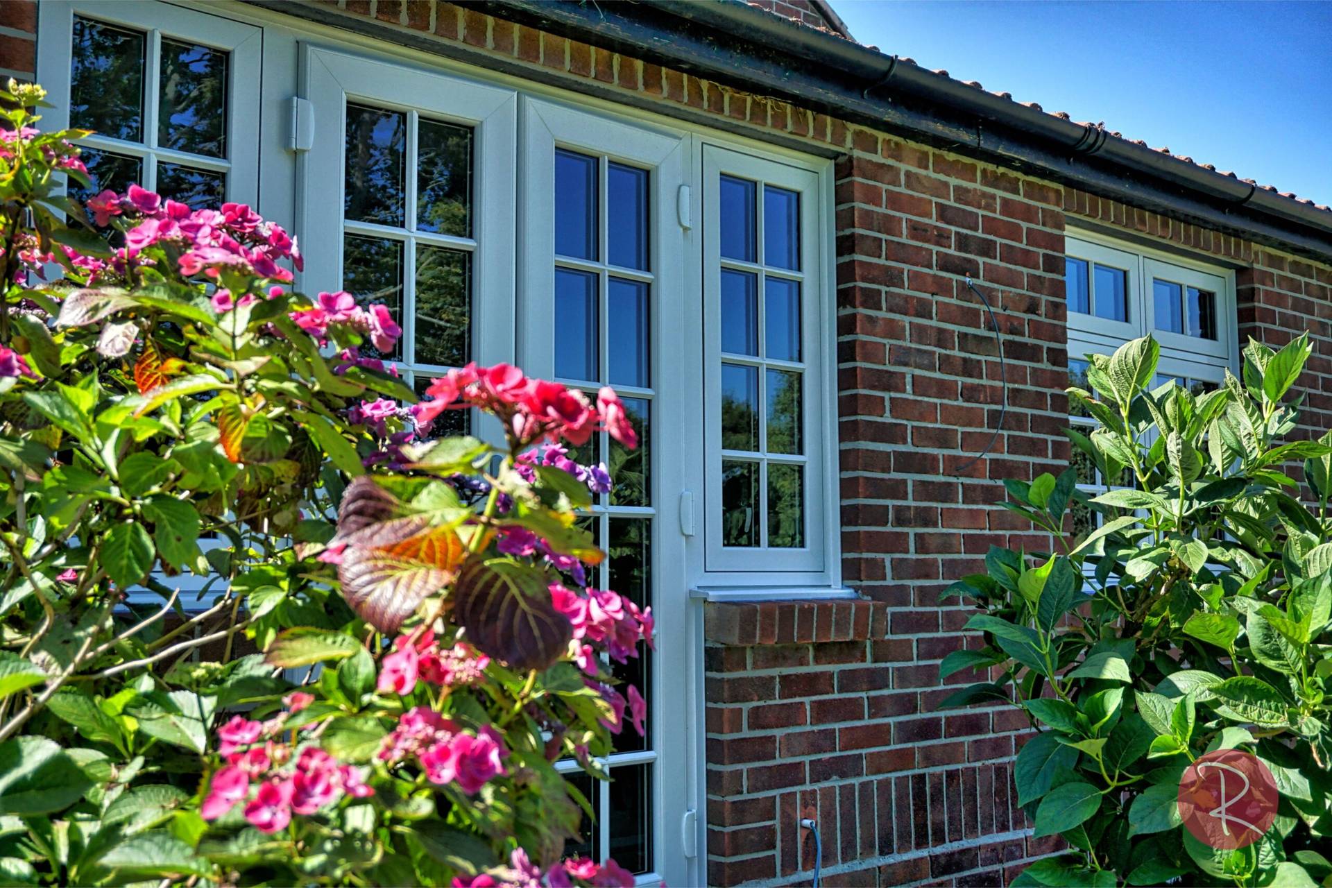 Astragal bar covered uPVC french doors