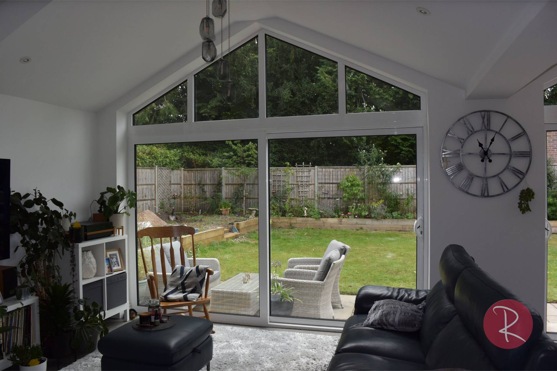 white aluminium patio doors