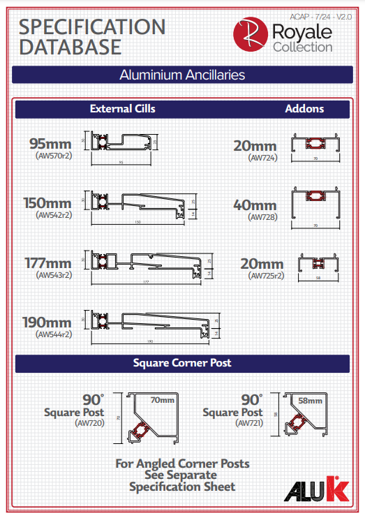 aluminium ancillaries specifications