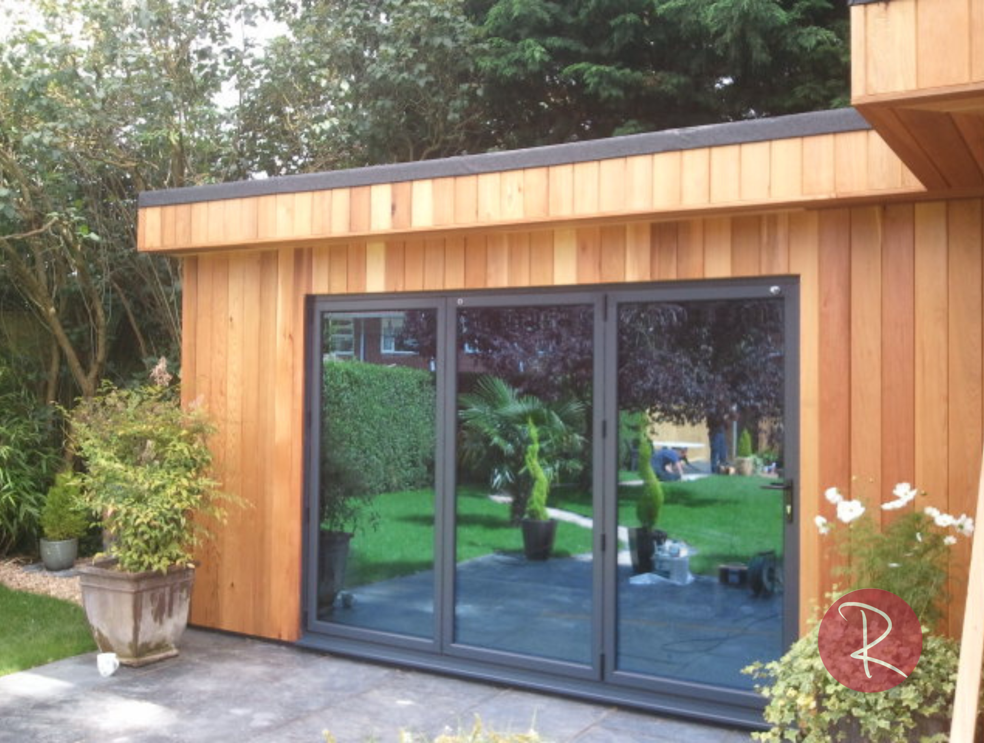 grey aluminium bifold doors