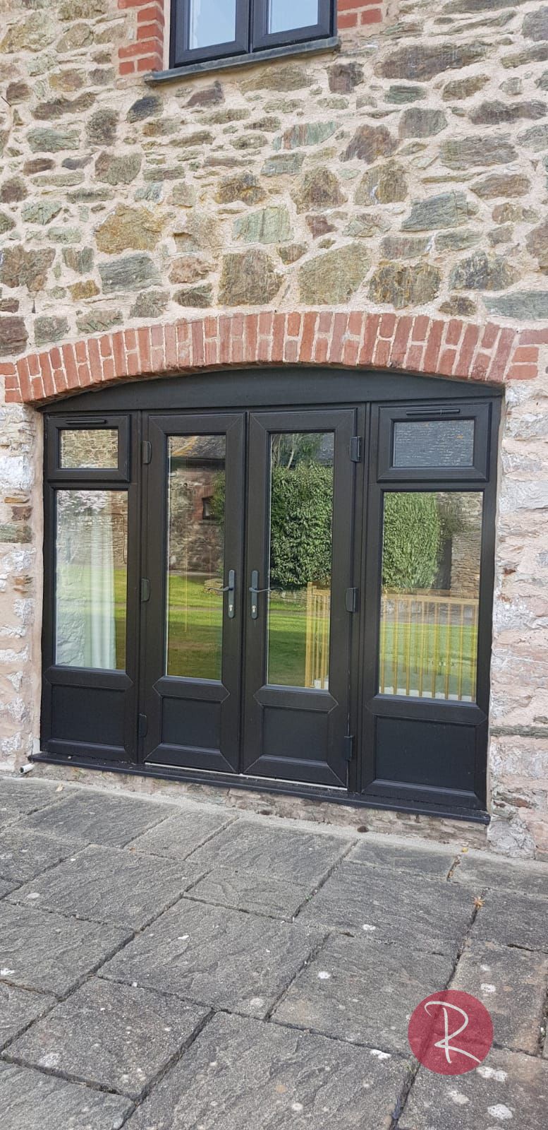 Black French doors