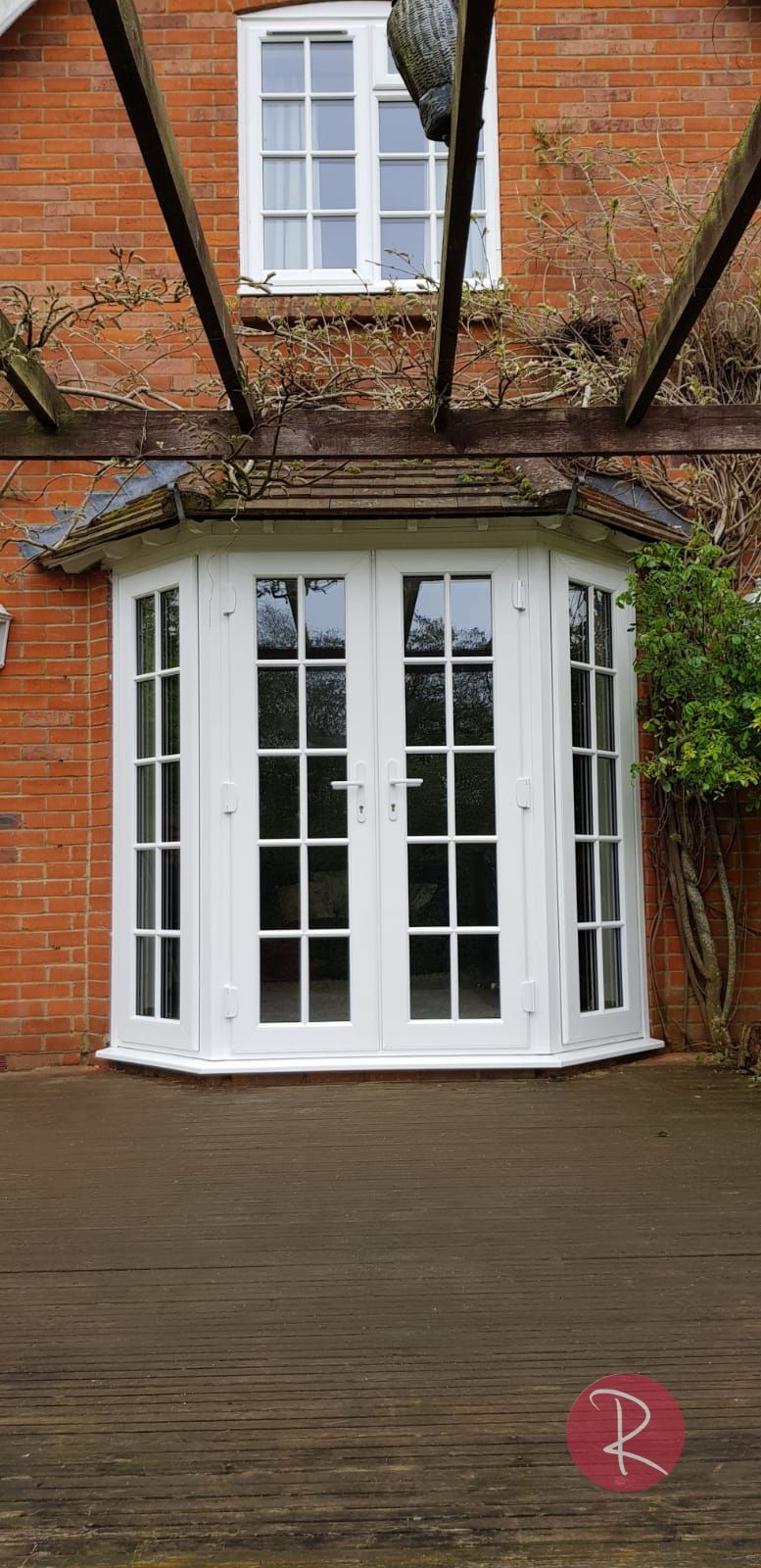 white french doors with astragal bars