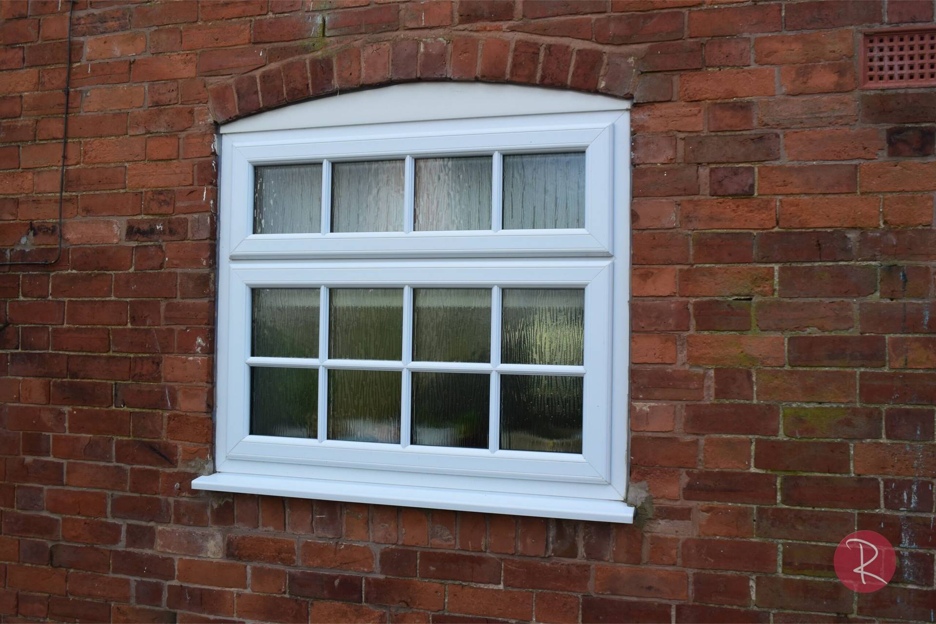 white PVCu astragal bar windows