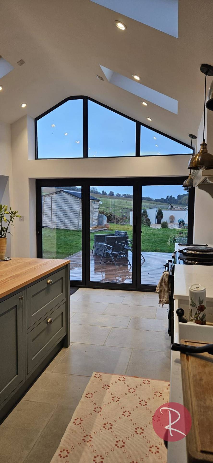 black aluminium bifold doors
