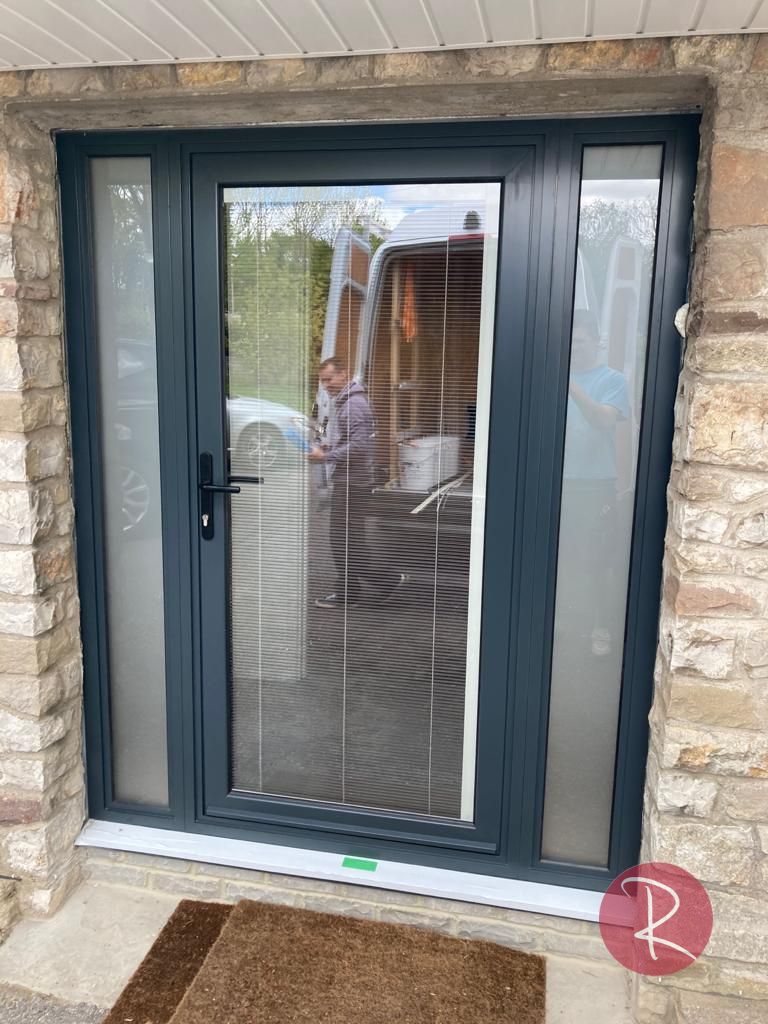 aluminium double glazed residential front door