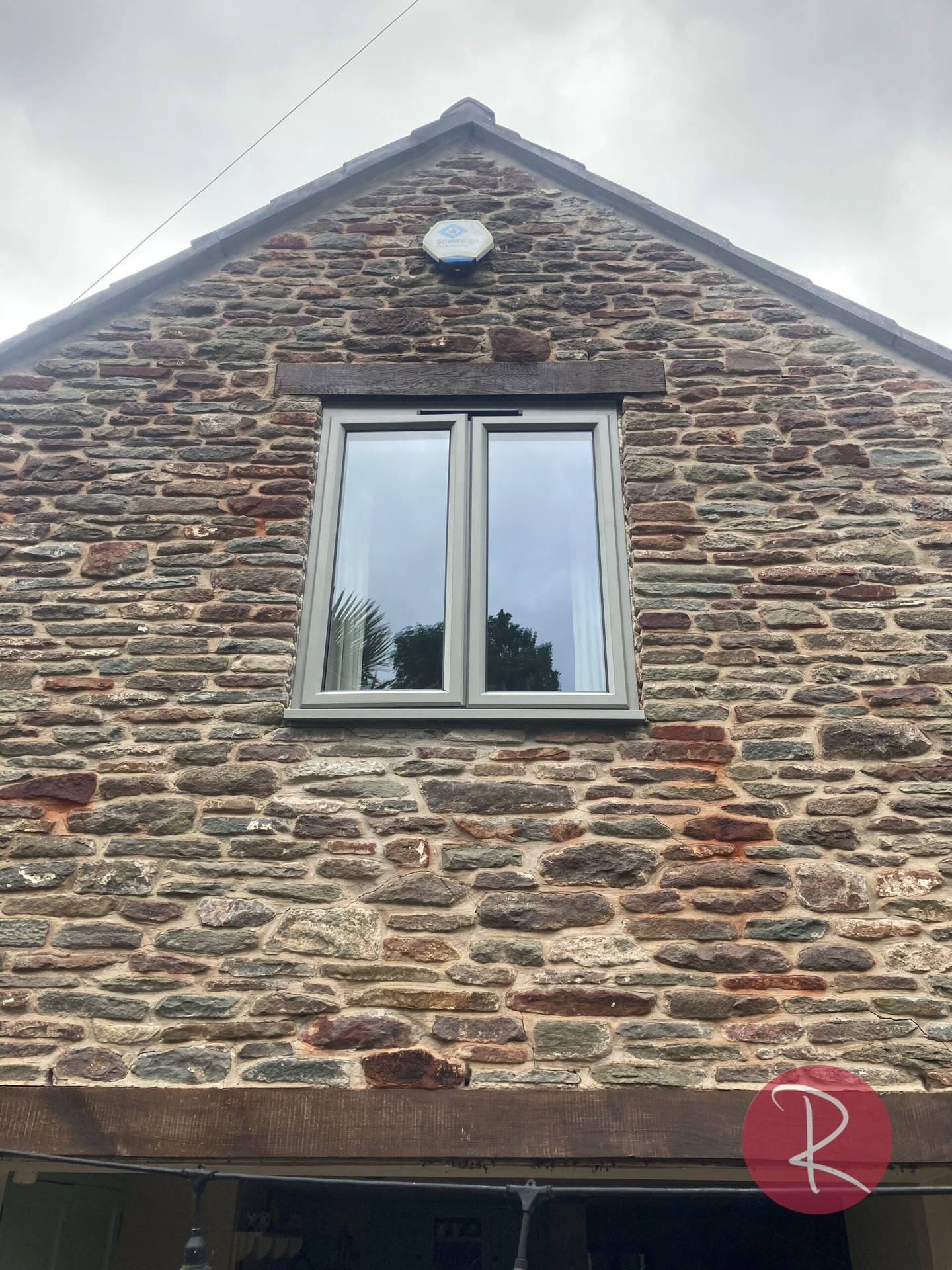 grey double glazed aluminium windows
