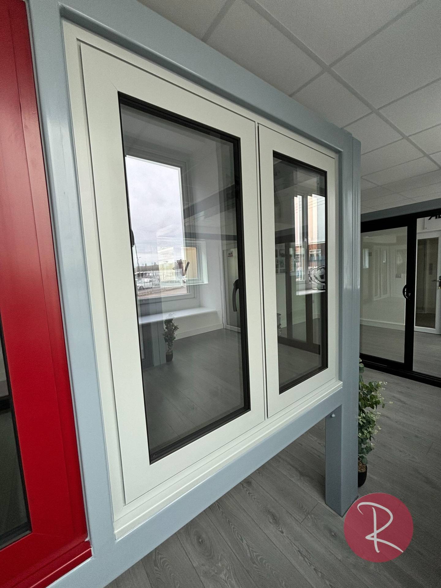 double glazed aluminium flush windows