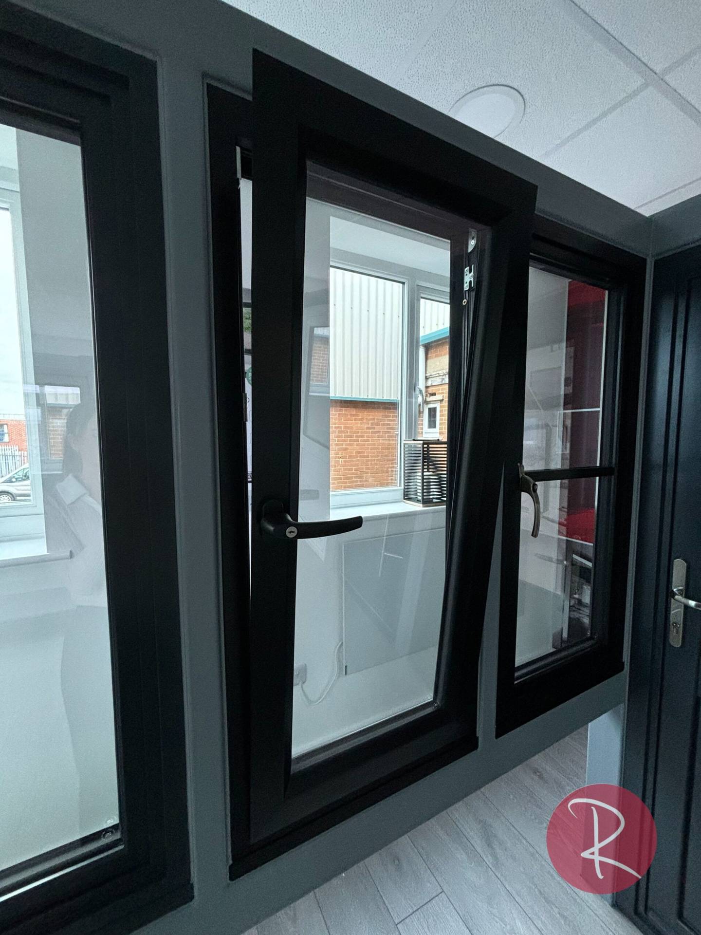 open black tilt by turn windows