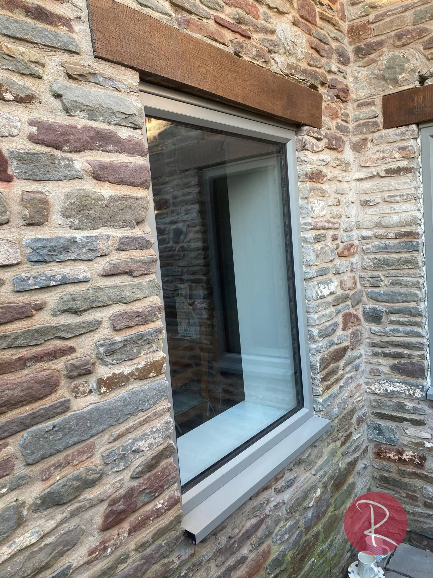 Grey aluminium windows