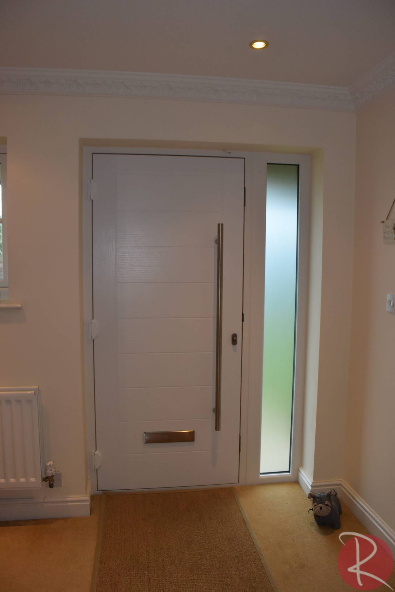 White composite door from inside