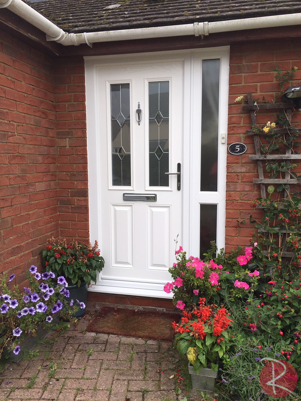White composite door full view