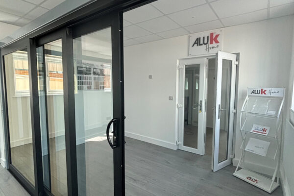 Aluk triple track front doors