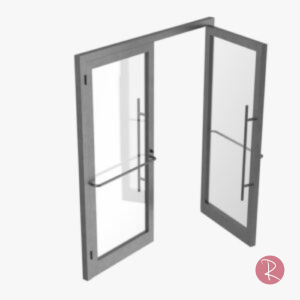 aluminium french doors cgi
